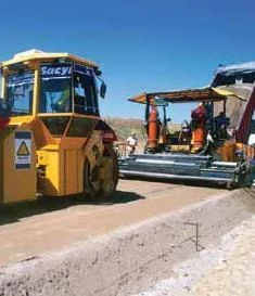 Illustrative asphalt road construction